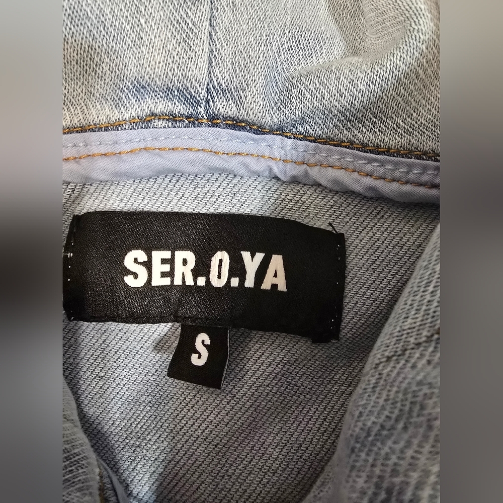 Ser.o.ya Edith Terry Cropped Hoodie size S - Picture 6 of 10